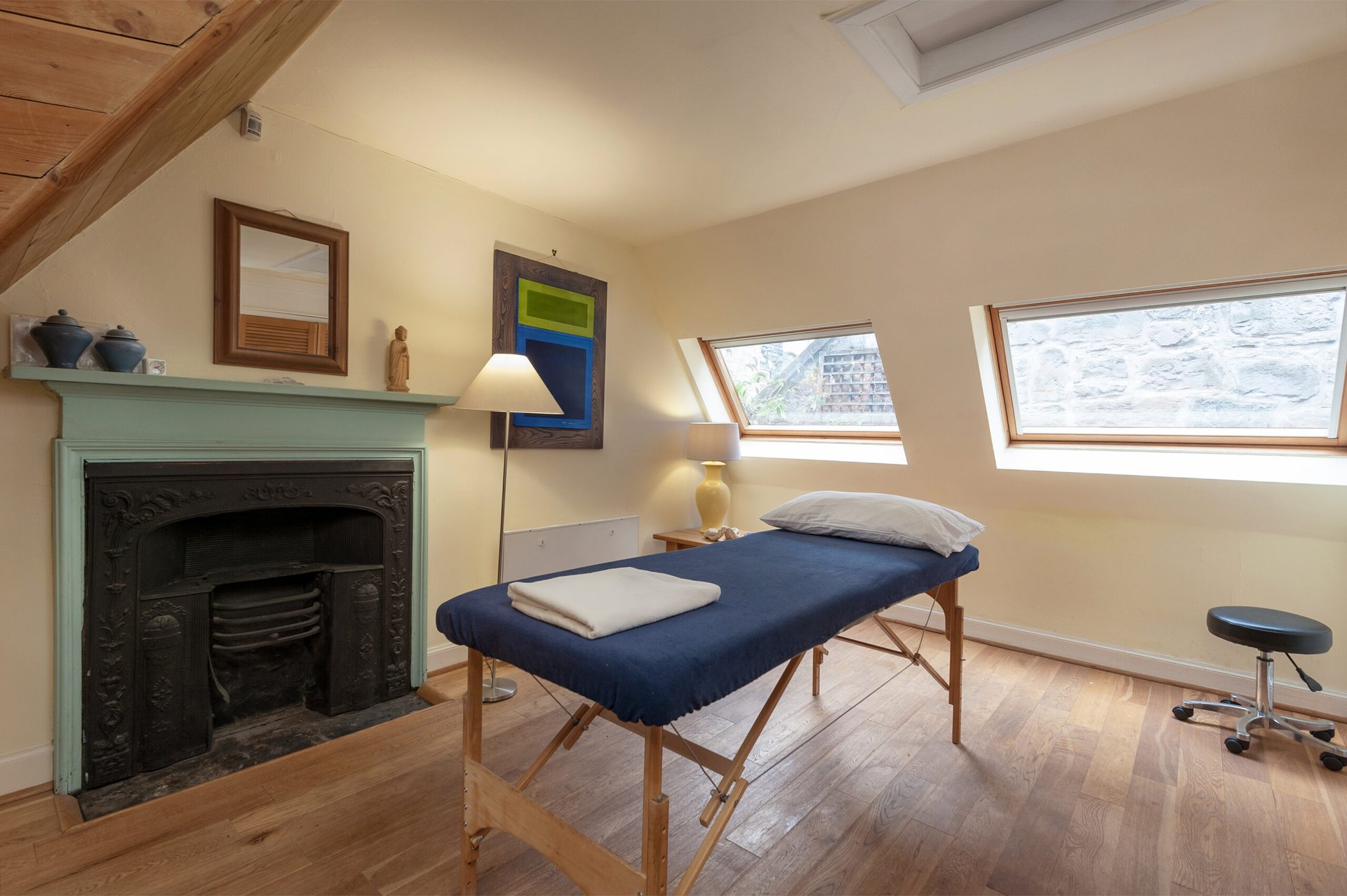 A therapy room at The Whole Works Complementary Therapy and Counselling Centre Building